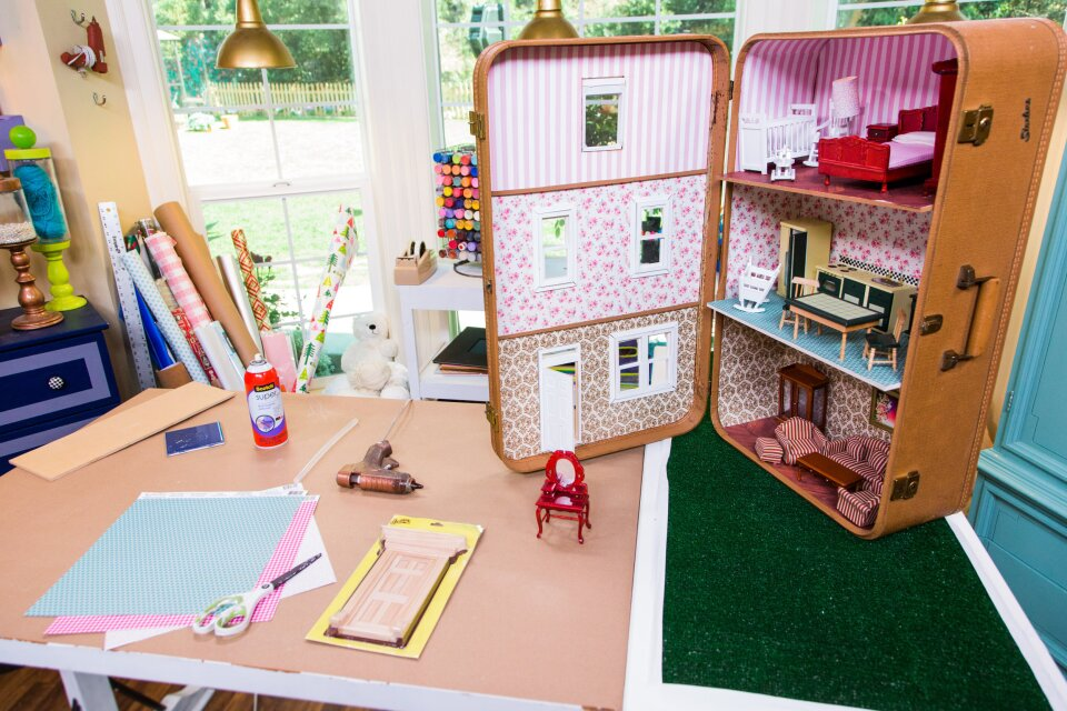 DIY Dollhouse in a Suitcase