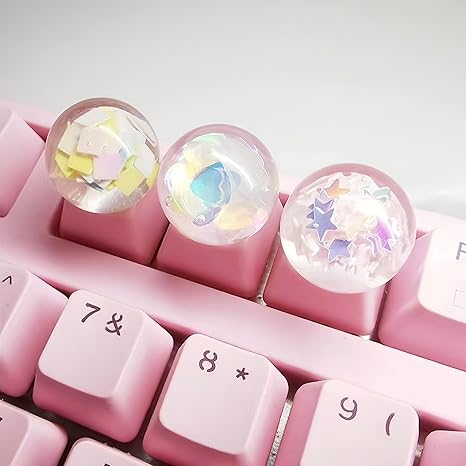 FKZ Cute Keycap 1 pc, Custom 3D Keycap, ESC Key OEM R4 Profile Keycap for Mechanical Keyboard, Cute Pink Animal Keycap (Pink 5)