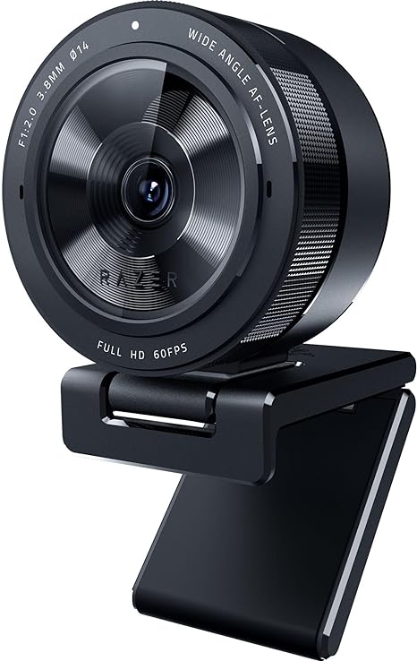 Razer Kiyo Pro Streaming Webcam: Full HD 1080p 60FPS - Adaptive Light Sensor - HDR-Enabled - Wide-Angle Lens with Adjustable FOV - Works with Zoom/Teams/Skype for Conferencing and Video Calling