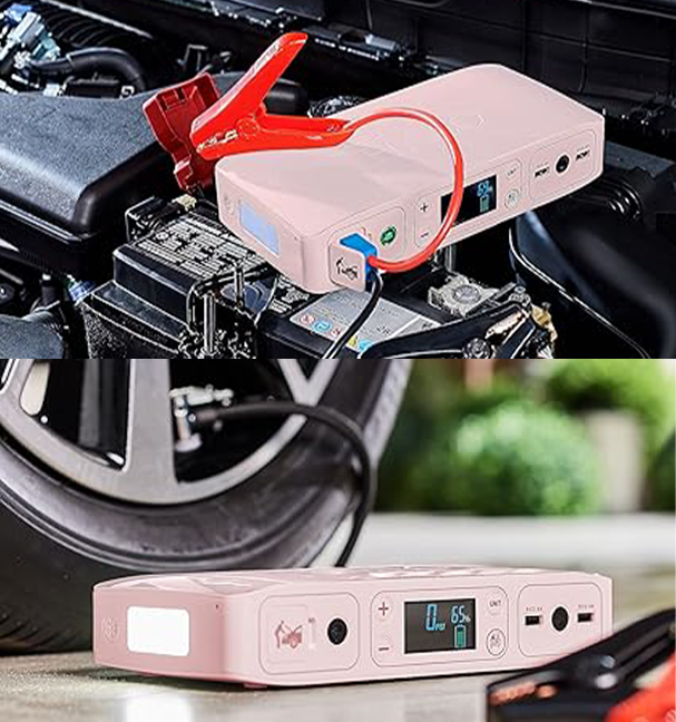 HALO Bolt Air +, Portable Vehicle Jump Starter with Air Compressor, Power Bank with Digital Display Charges Multiple Devices, Bolt Air+